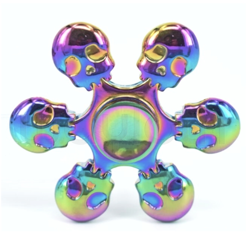 Finger Spinner  Skulls Rainbow  metall